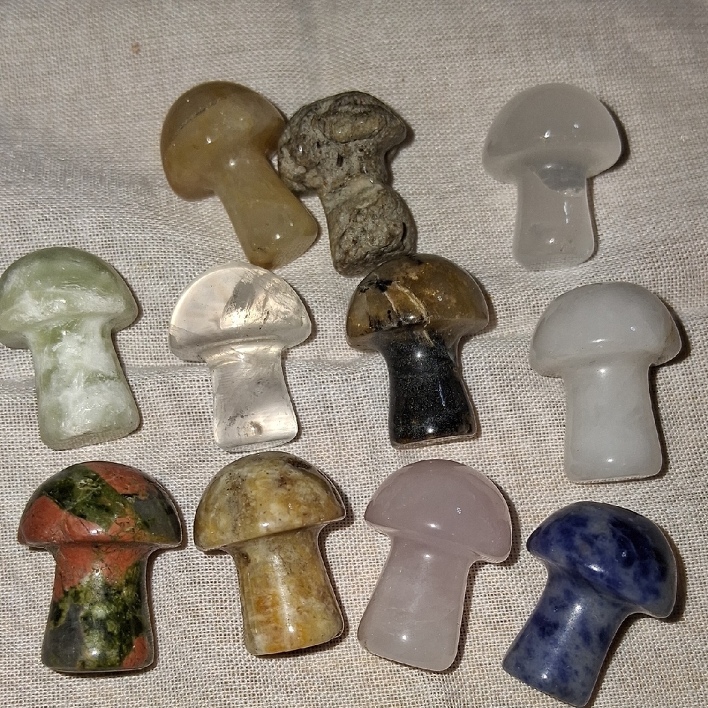 MM6 Assorted Stone Mushroom Figurines